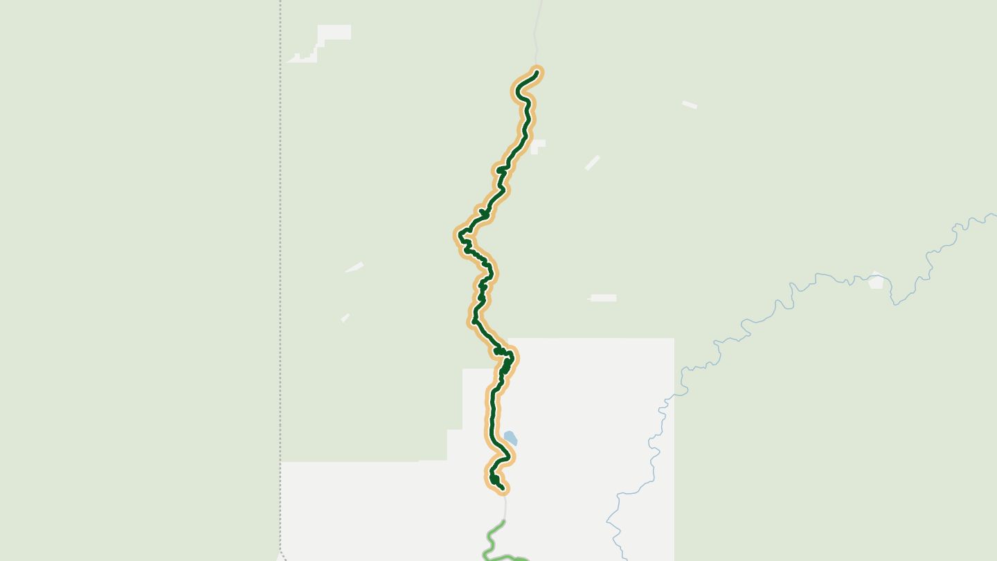 Map of Coronado Trail (US 191) near Morenci, with the road highlighted
