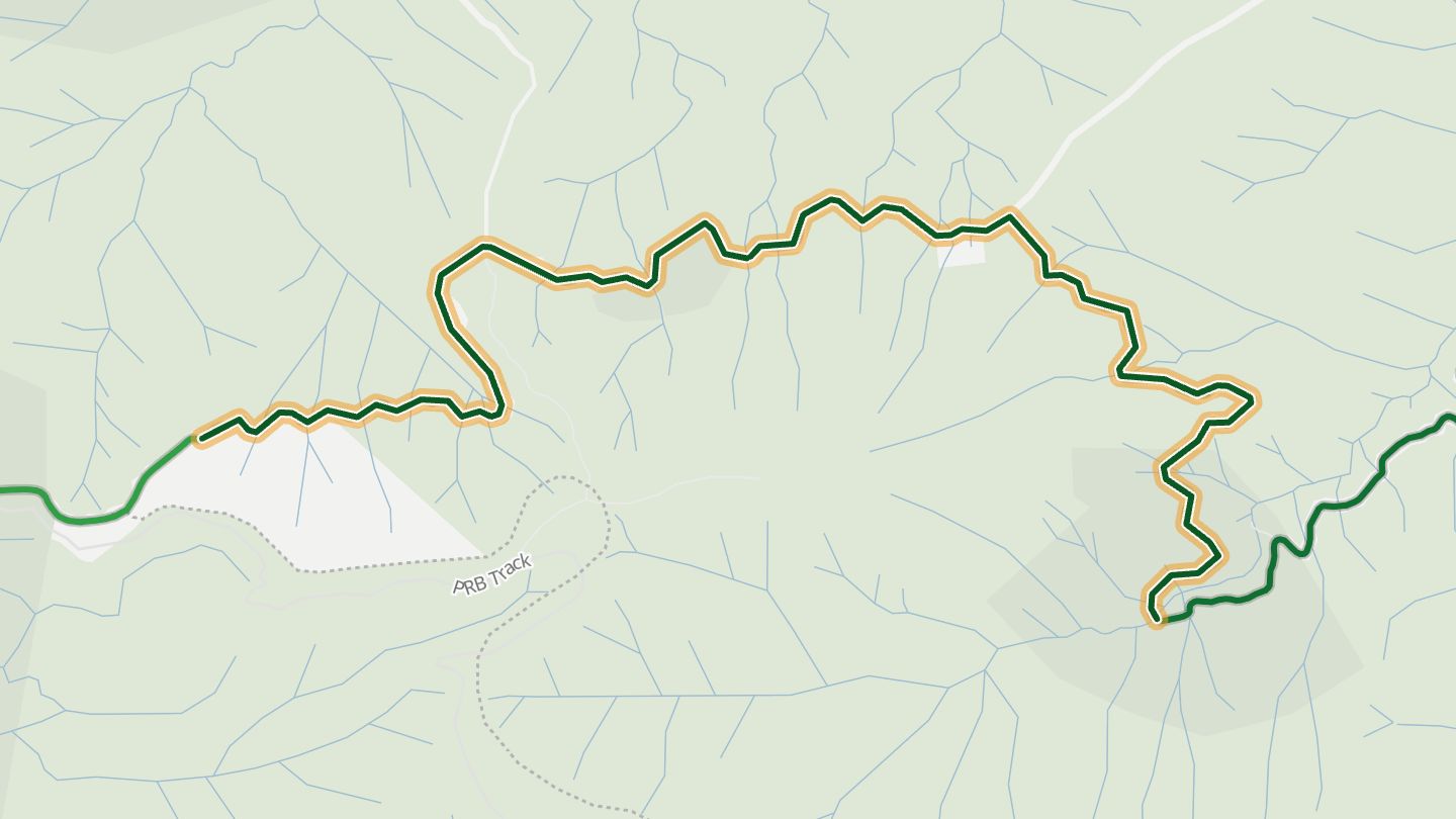 Map of Mount Spec Road near Paluma, with the road highlighted