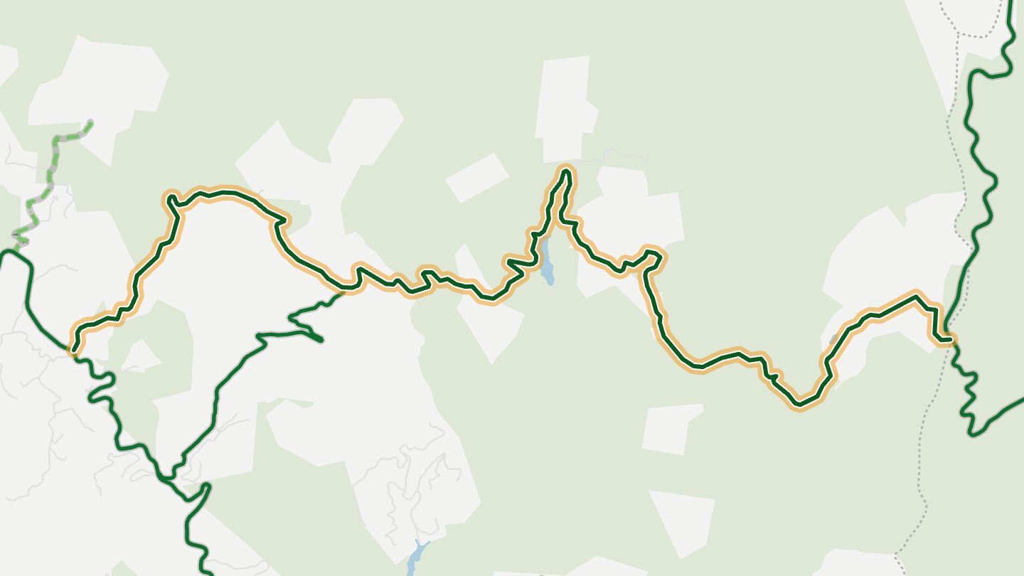 Map of Charleys Creek Road near Lake Toxaway, with the road highlighted