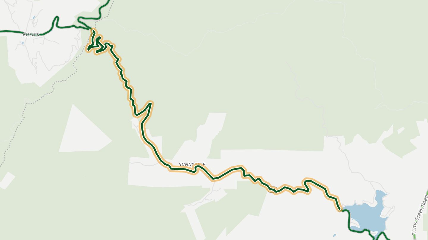 Map of NC 80 (Buck Creek Road) near Marion, with the road highlighted