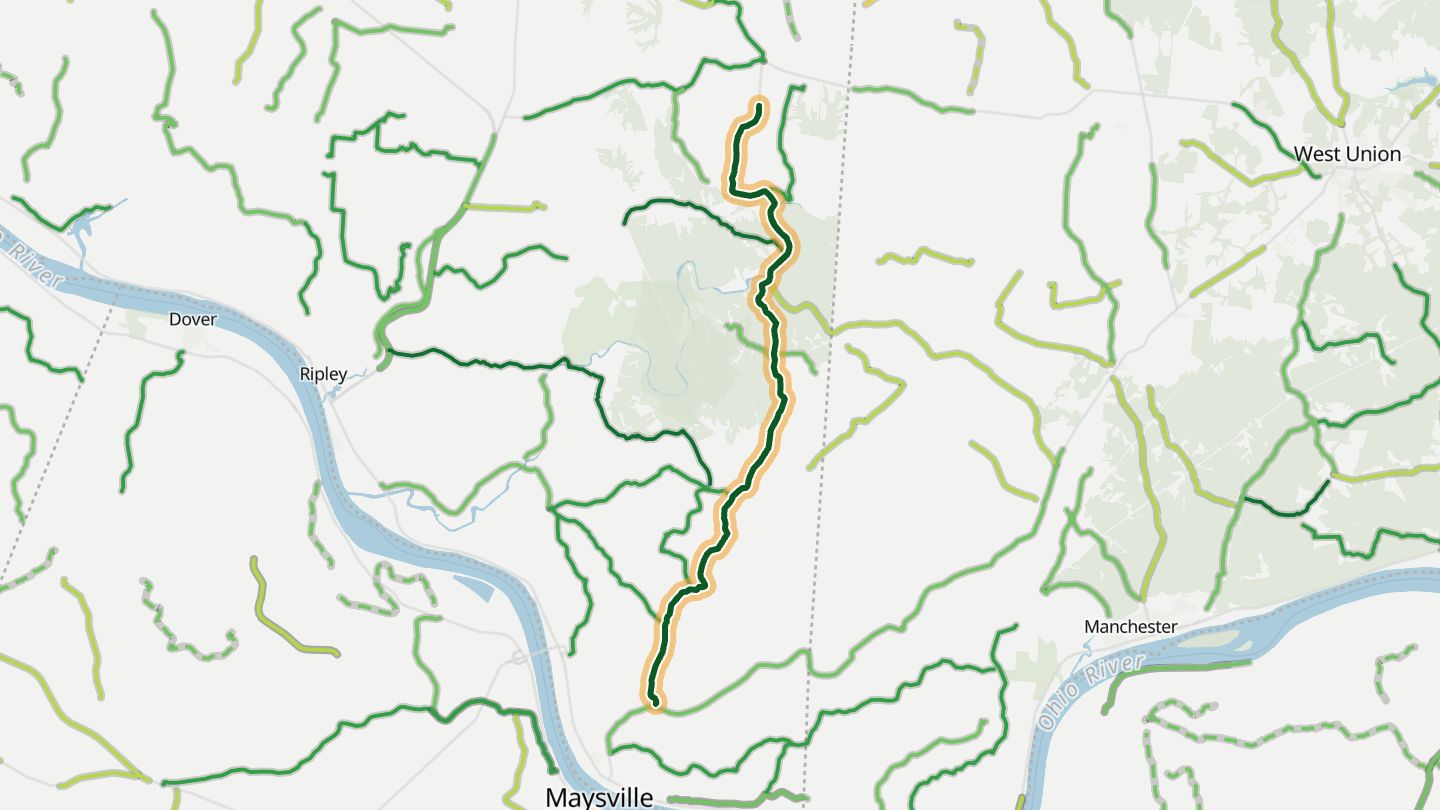 Map of SR 763 near Aberdeen, with the road highlighted