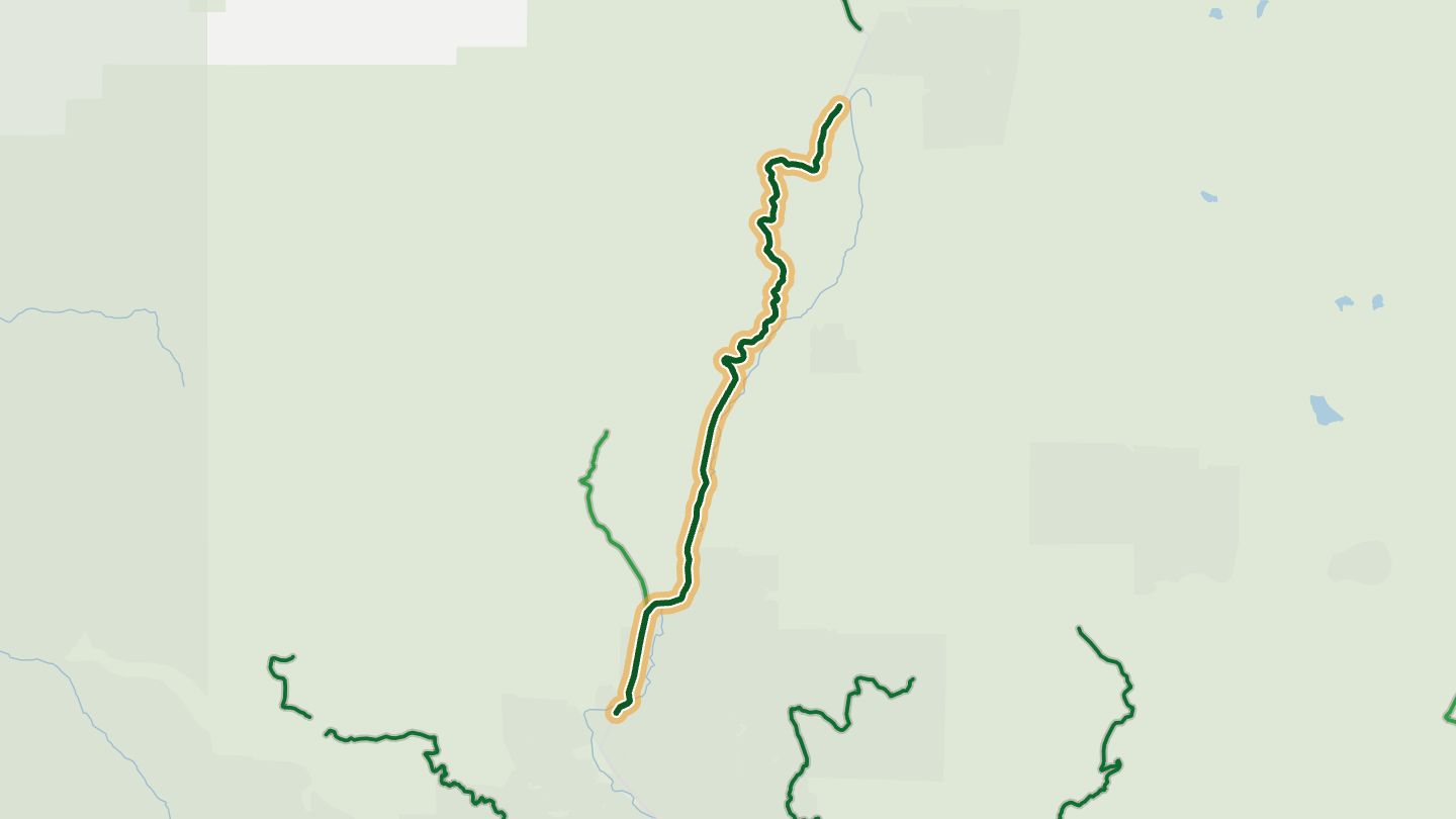 Map of Wind River Highway near Carson, with the road highlighted