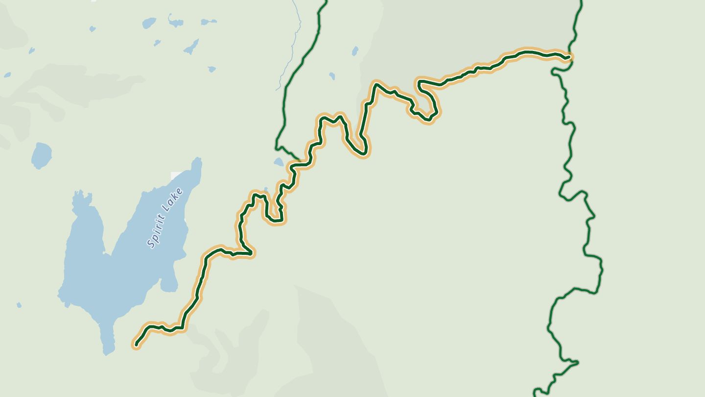 Map of Windy Ridge Road (Forest Road 99) near Mount St. Helens, with the road highlighted